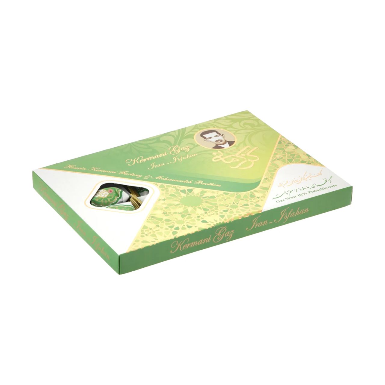 گز لقمه پسته ۱۸ درصد کرمانی - گز لقمه بادام ۱۸ درصد کرمانی  - گز مخلوط پسته و بادام ۱۸ درصد کرمانی