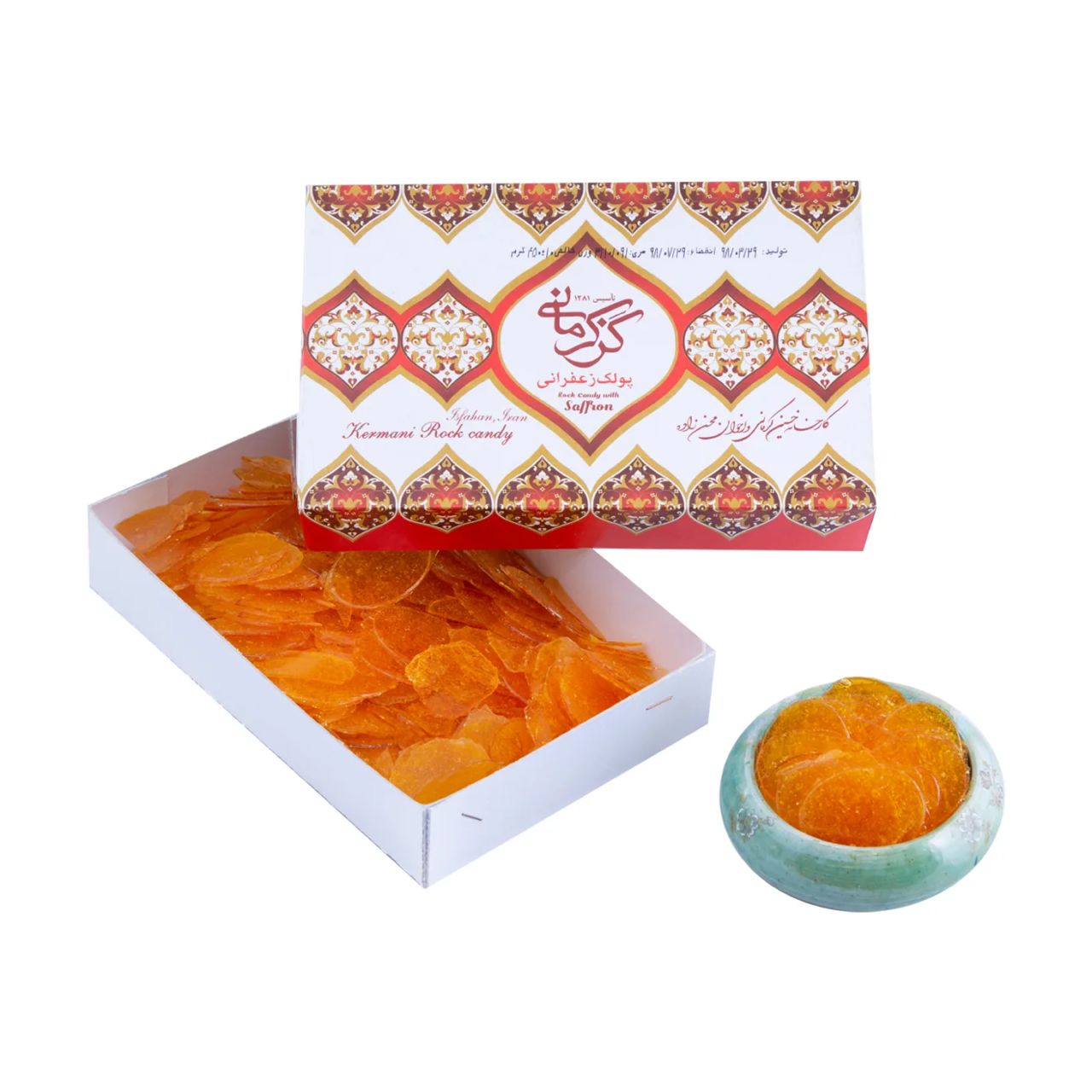 پولکی زعفرانی کرمانی ۴۵۰ گرمی